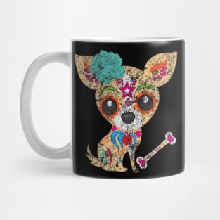 Chihuahua Mexican Skulls Design Mug